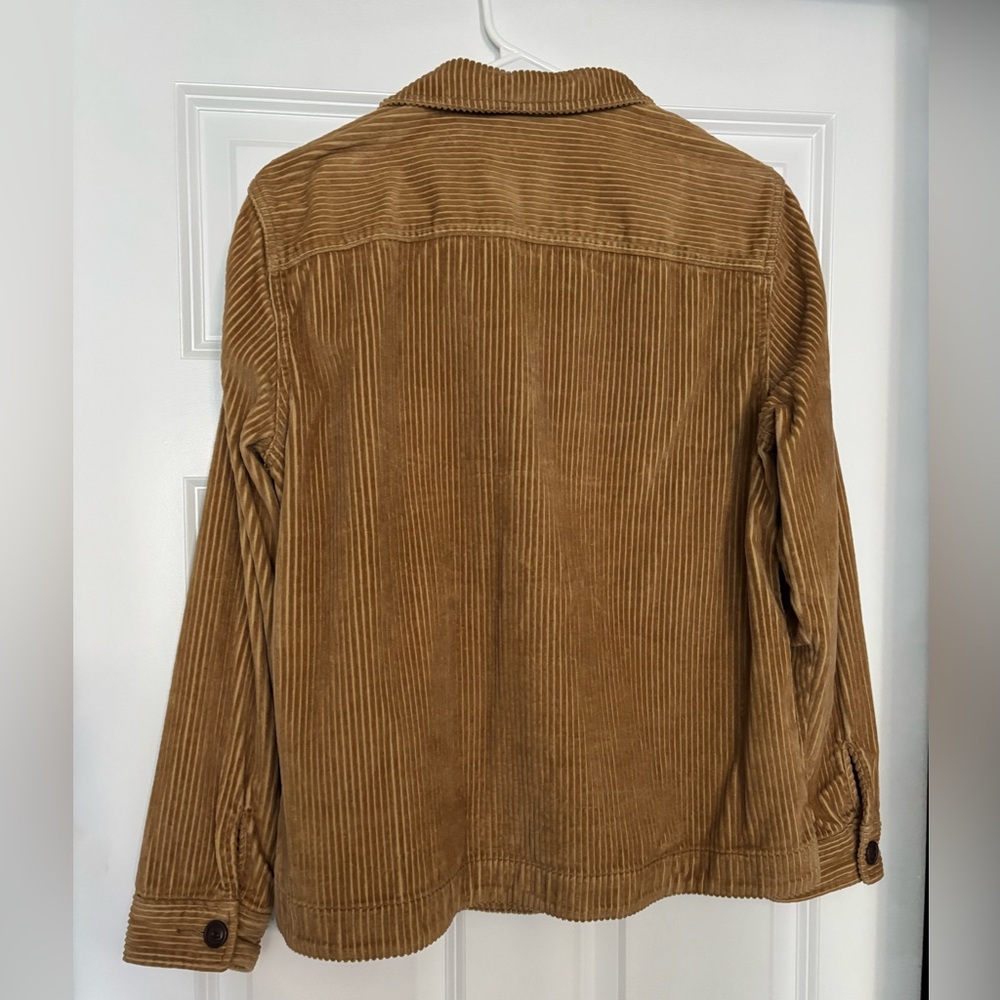 L.L. Bean Women's Tan Signature Wide-Wale Shirt Jacket Size M In Corduroy - Picture 2 of 9